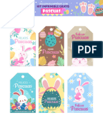 Tags de Pascuas para Imprimir Gratis