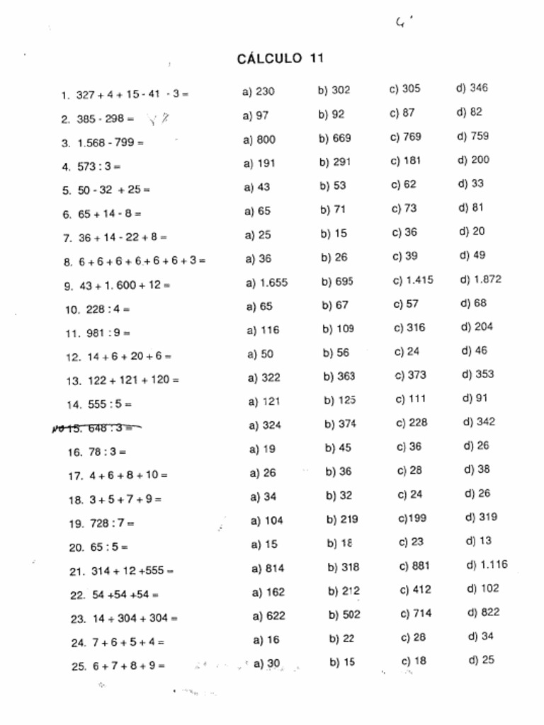 Aptitud Numerica Calculo 11 Pdf