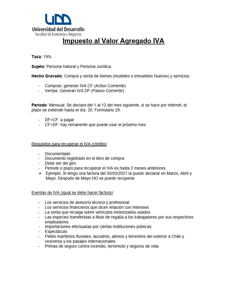 Guía Completa sobre el IVA en Chile | PDF | Impuesto al valor agregado ...