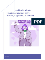Avance 3. Despenalización Del Aborto (Análisis Comparado Entre México, Argentina y Colombia) 20 Páginas