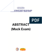 Mock Exam (Abstract)