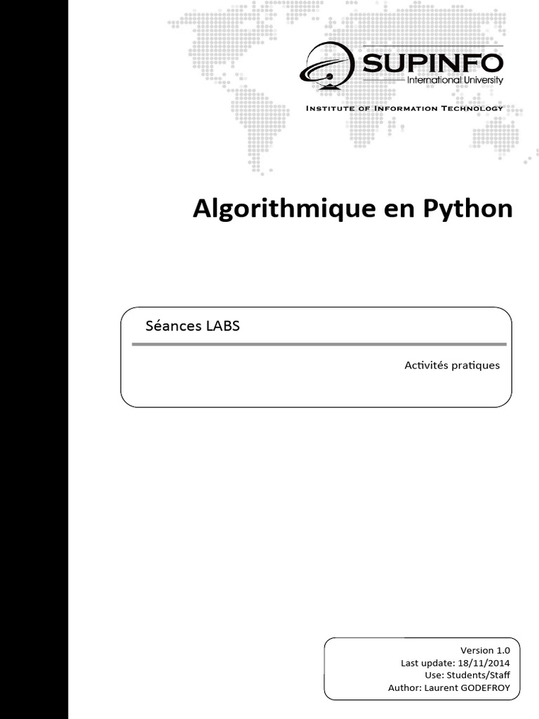 Python: Algorithmes et Pratique Étudiante | PDF | Ordinateurs