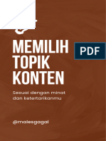 Panduan Menentukan Topik Konten