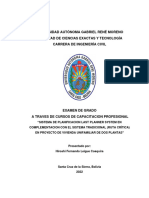 Universidad Autónoma Gabriel René Moreno Facultad de Ciencias Exactas Y Tecnología Carrera de Ingeniería Civil