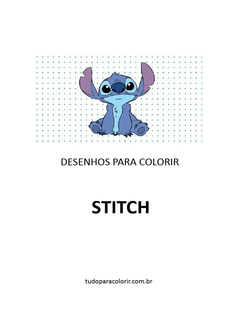 Desenhos de Stitch Para Colorir e Imprimir | PDF