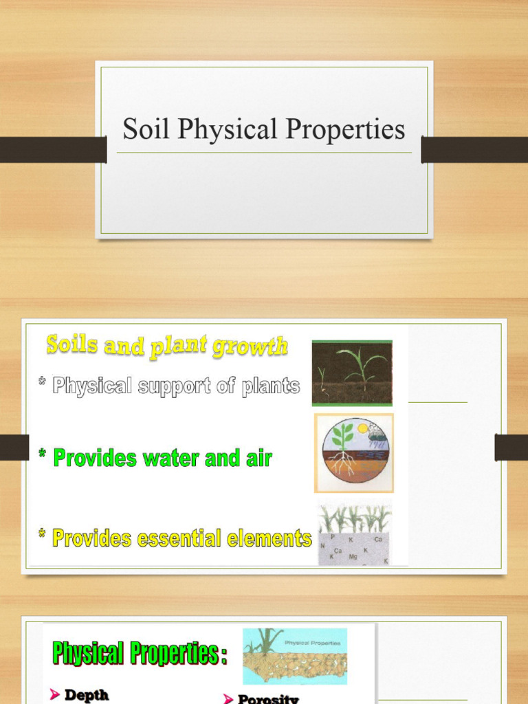 Soil Physical Properties 1st Topic Pdf Porosity Soil