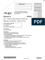 January 2010 QP - Unit 1 AQA Physics A-Level