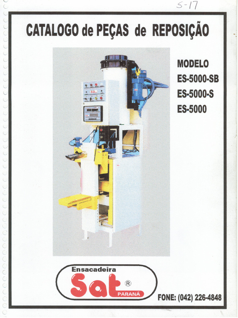 Catalogo De Pe as Ensacadeira Sat Parana Modelo Es 5000 PDF