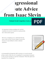 Congress Advice From Isaac Slevin
