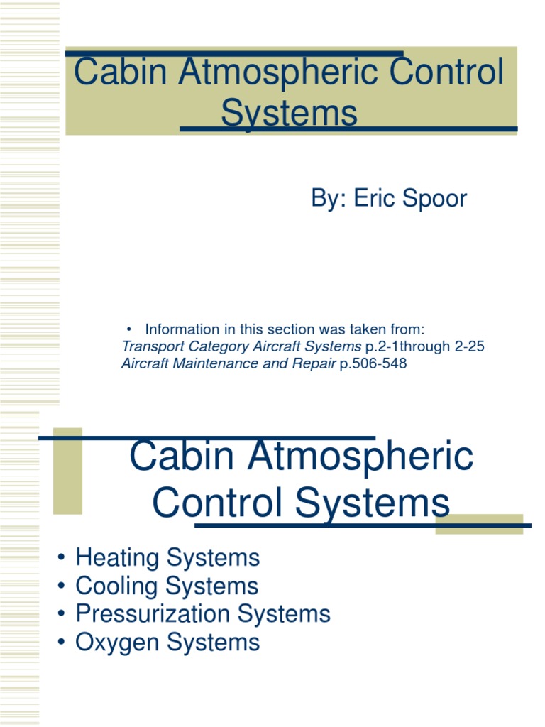 Cabin Atmospheric Control Systems | PDF