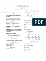 División Algebraica Teoría