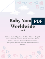 Baby Names Worldwide Vol. I