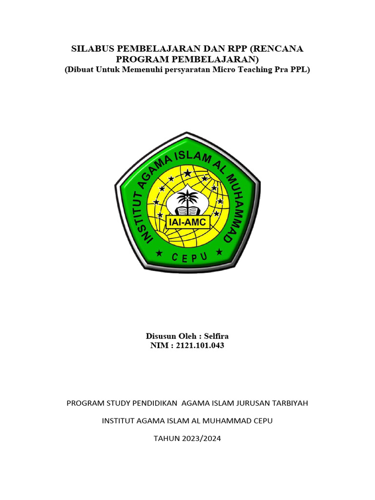 Silabus dan RPP Zakat Kelas 6 PAI | PDF