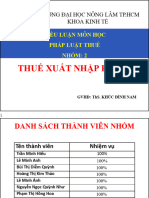 NHÓM 2 Bài thuế xuất nhập khẩu ca 1 thứ 2