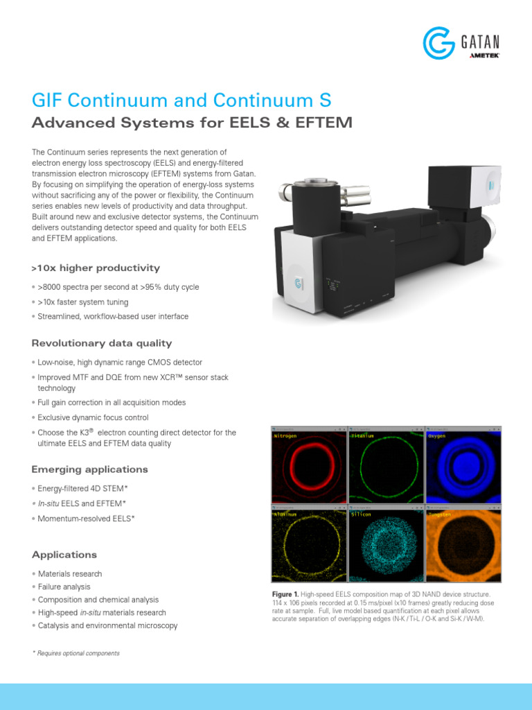 Continuum Datasheet FL6 | PDF | Sensor | Microscopy