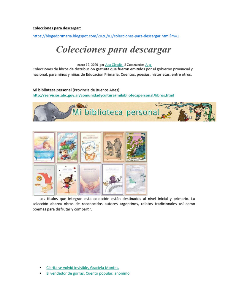 0 Colecciones para Descargar | PDF
