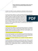 Resumen de Lectura Análisis Comparado Del Ordenamiento Jurídico Entre Perú y Argentina, Respecto Al Impacto de La Aplicación Del Principio Precautorio