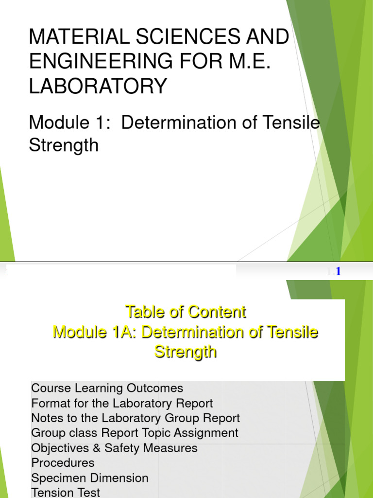 MatScie Engineering ME +Lab+Module+1+Rev2.0 | PDF | Deformation ...