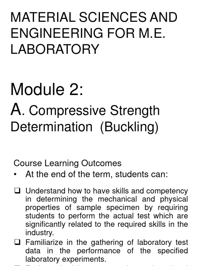 MatScie Engineering ME +Lab+Module+2+rev1.0 | PDF | Deformation ...