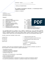 Exercícios 1 Ciências 6°ano