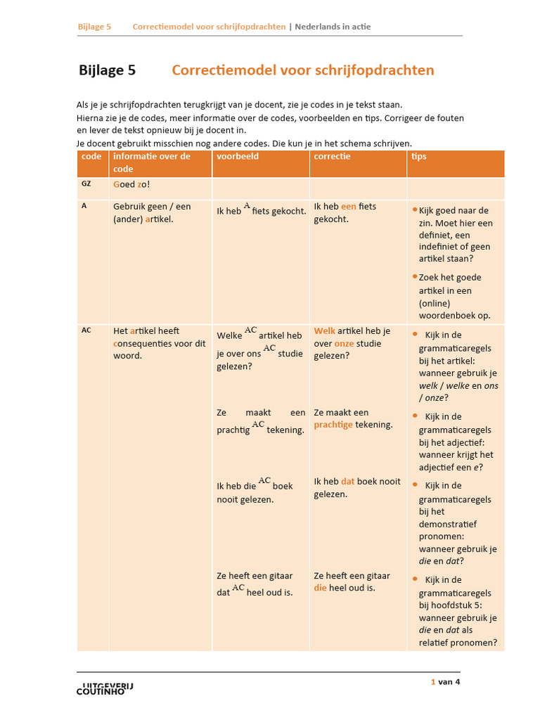 Correctiemodel-Voor-Schrijfopdrachten - WORD | PDF