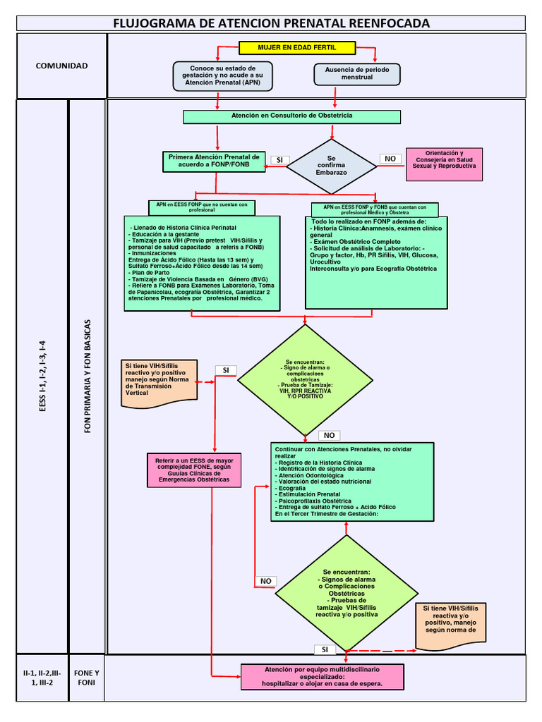 Atención Prenatal según FONP/FONB | PDF | Partería | El embarazo