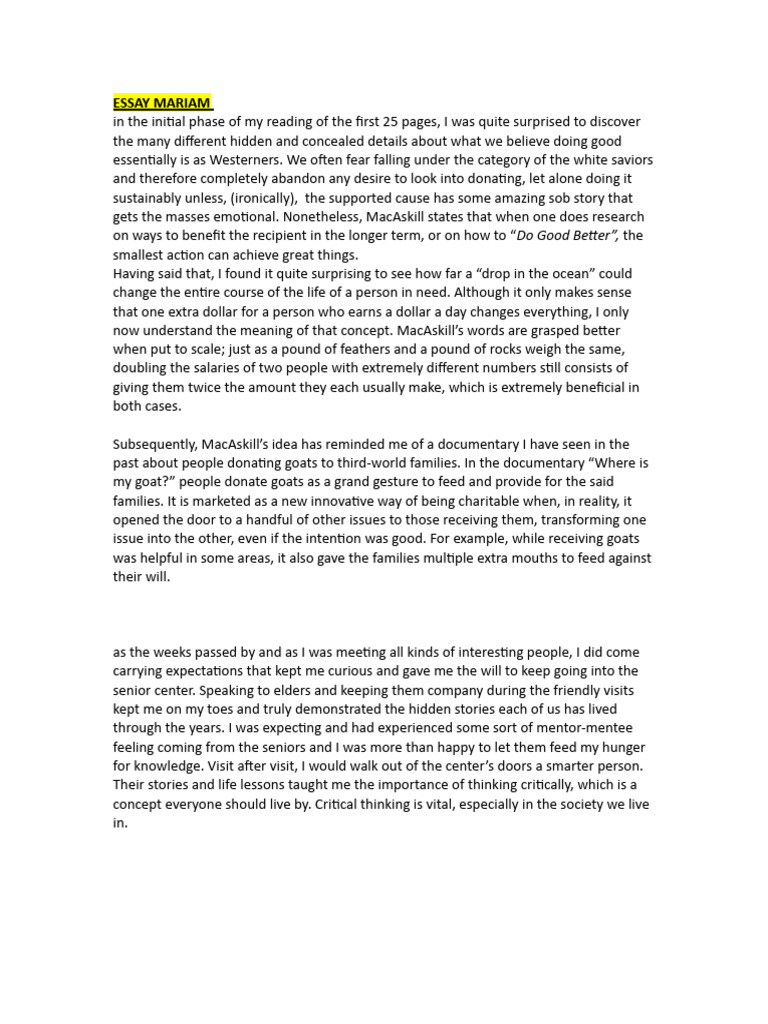 Insights On Effective Altruism Pdf Social Science