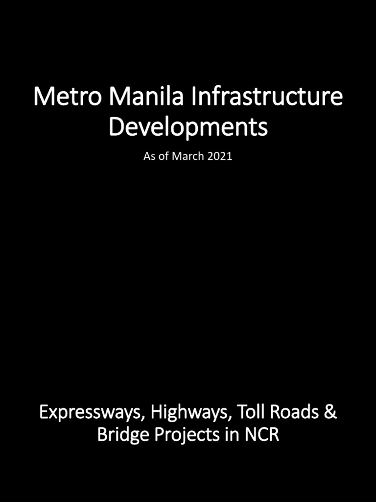 Metro Manila Infrastructure Projects 2021 | PDF