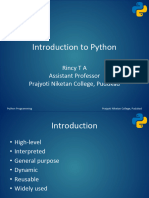 Introduction To Python