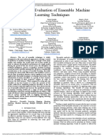 Theoretical Evaluation of Ensemble Machine Learning Techniques