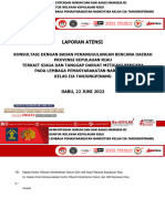 Laporan Atensi Konsultasi Dengan BPBD (Badan Penanggulangan Bencana Daerah) Prov. Kepulauan Riau Terkait Siaga Dan Tanggap Darurat Mitigasi Bencana