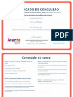 Avaliação Do Atendimento Na Educação Infantil-Certificado 186592