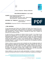 RELATÓRIO DE ENSAIO CHAPA RF TREVO DRYWALL Nº 1 134 174-203