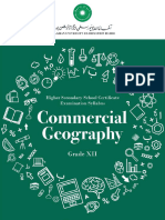 Commercial Geography XII Syllabus 2022 (H2)