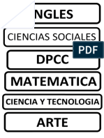 Ciencias Sociales: Ingles DPCC Matematica Arte