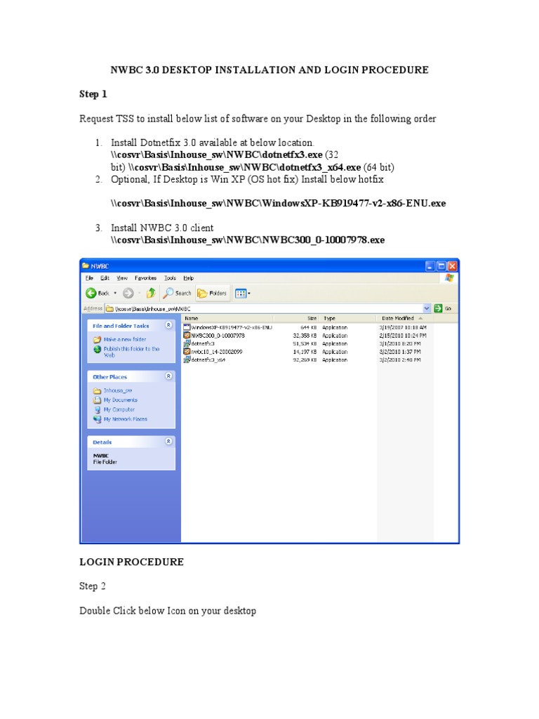 NWBC 3 0 Desktop Installation and Login Procedure | PDF