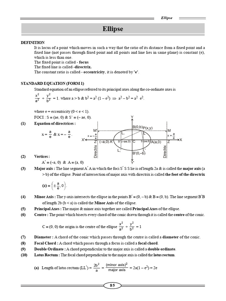 Chord Equation of Ellipse Midpoint | PDF | Ellipse | Perpendicular