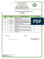 2nd-List of Learning Activity Sheets (Las)