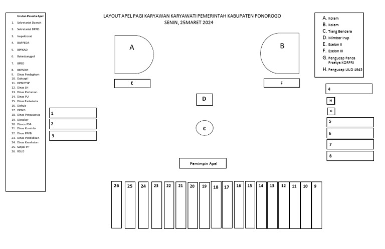 Layout Apel Pagi 2024 Semua SKPD-1 - 240324 - 183624 | PDF