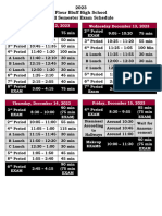 FBHS 2023 Fall Exam Schedule