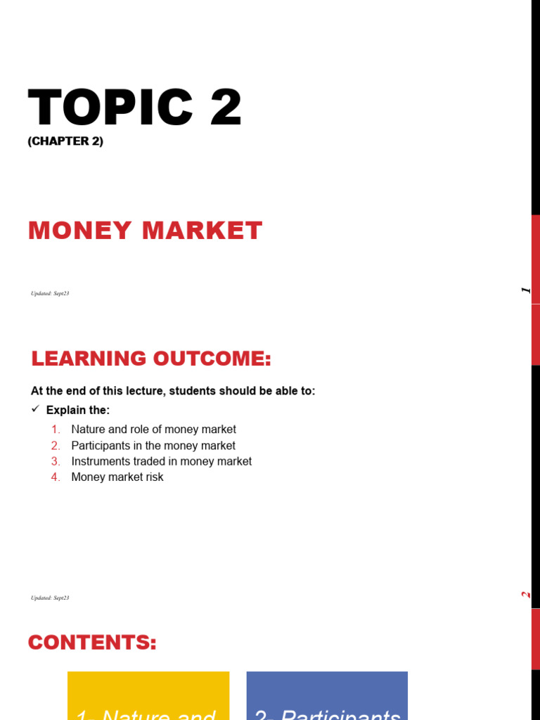 Overview of Money Market Dynamics | PDF | Repurchase Agreement | Money ...