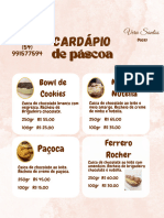 Panfleto Cardápio de Páscoa Ovos de Colher Marrom e Rosa - 20240305 - 094551 - 0000