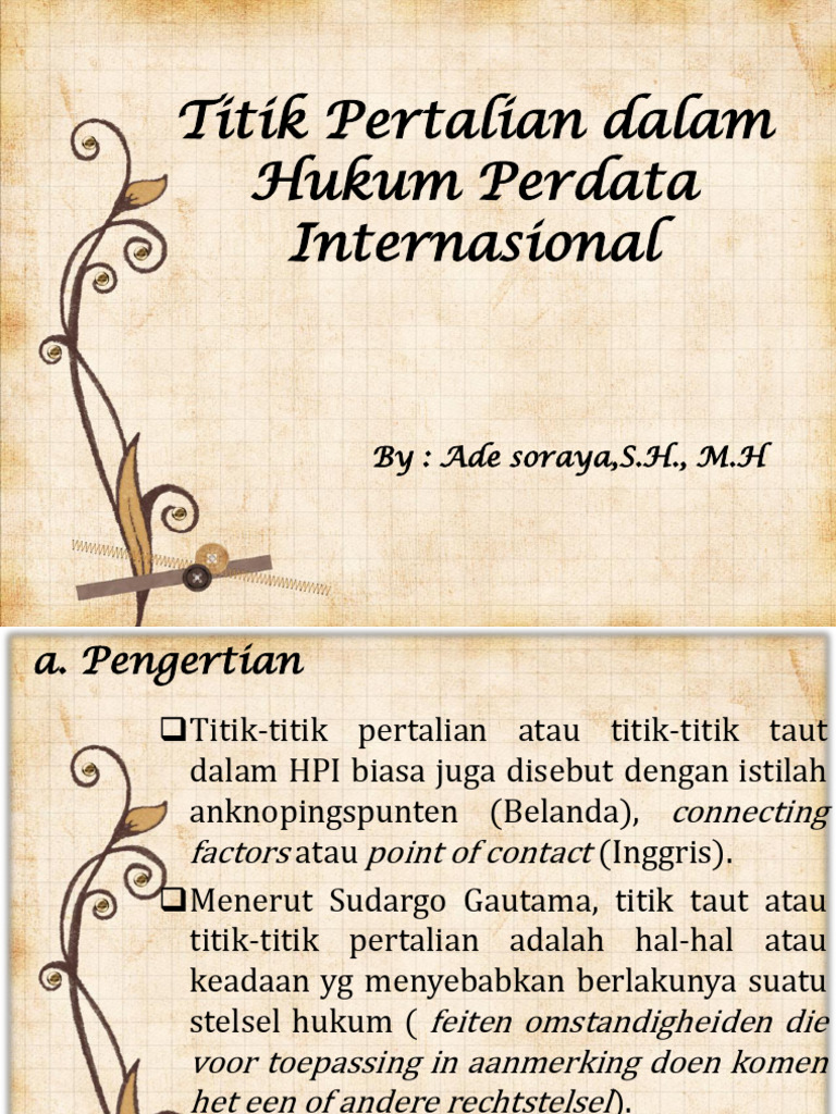 Titik Pertalian dalam Hukum Perdata Internasional | PDF | Hukum