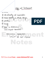 Ecology and Enviroment Handwritten Notes Watermark