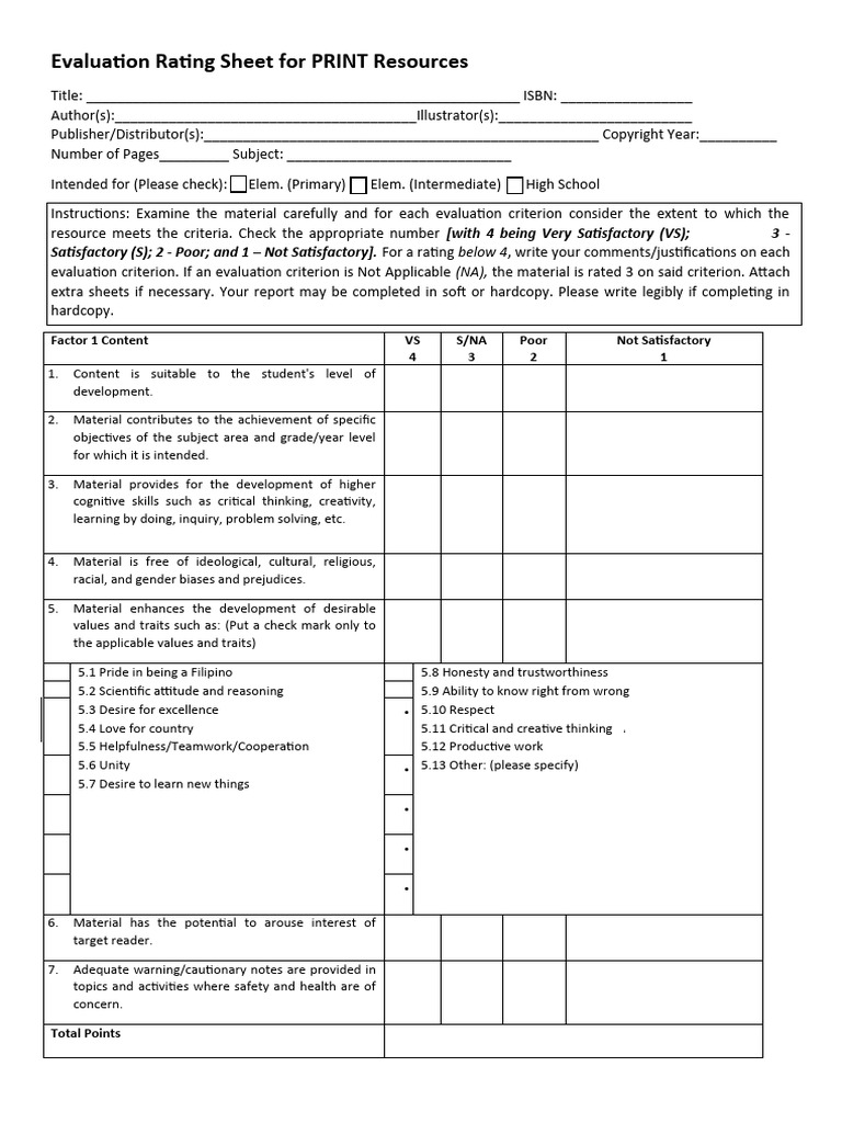evaluation-rating-sheet-for-print-resources-pdf-creativity
