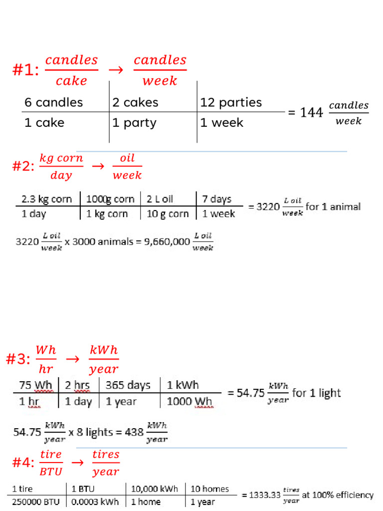 Dimensional Analysis Extra Practice Answer Key | PDF