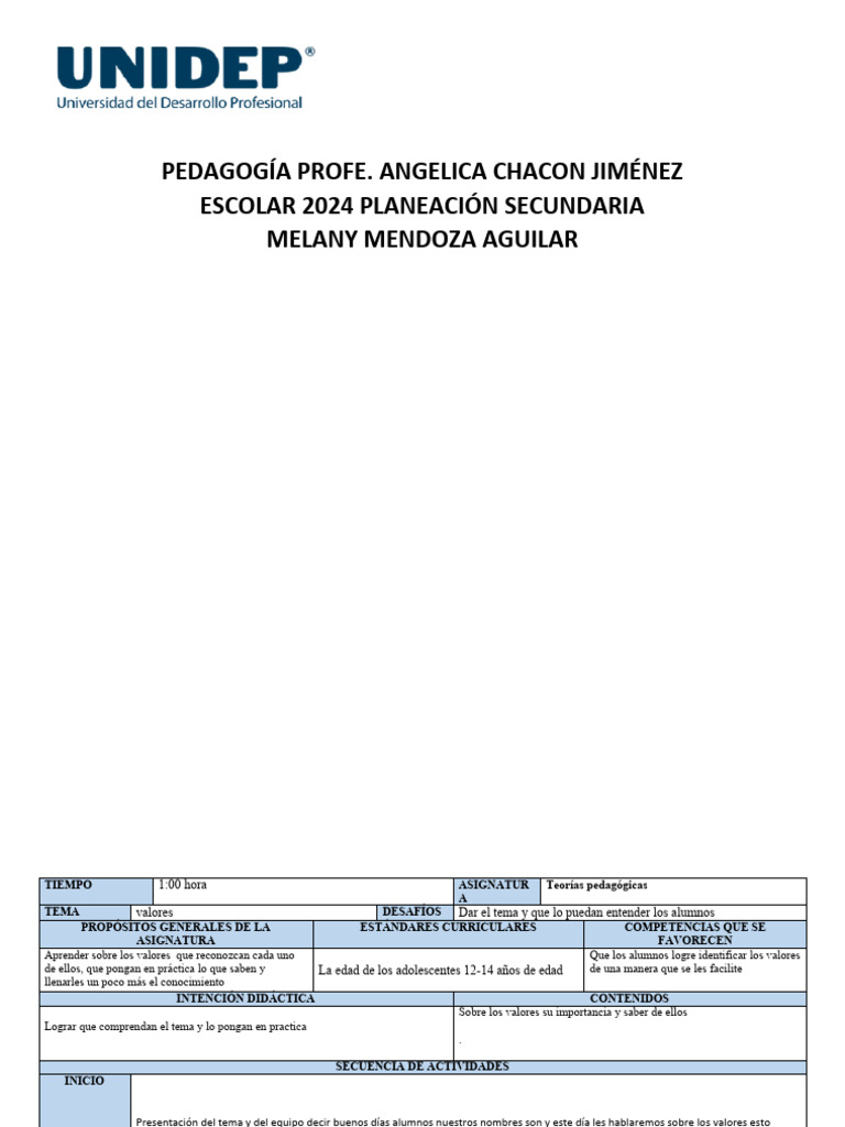 Formato Planeacion MEL | PDF | Modificación de comportamiento | Cognición