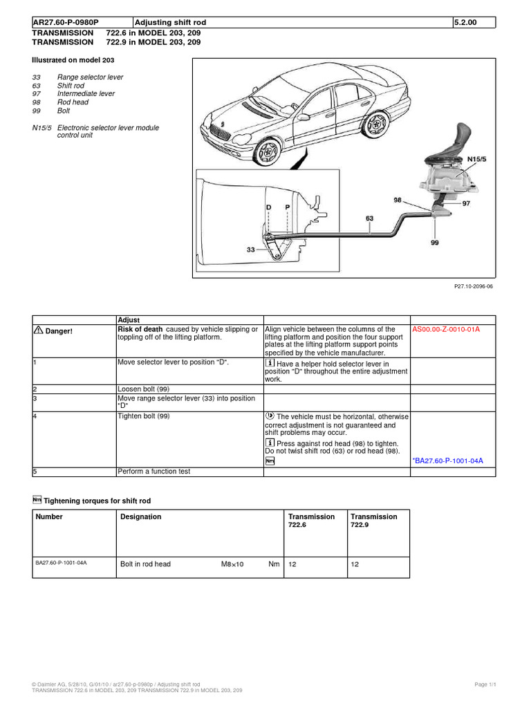 Adjusting Shift Rod | PDF | Motor Vehicle | Automotive Technologies
