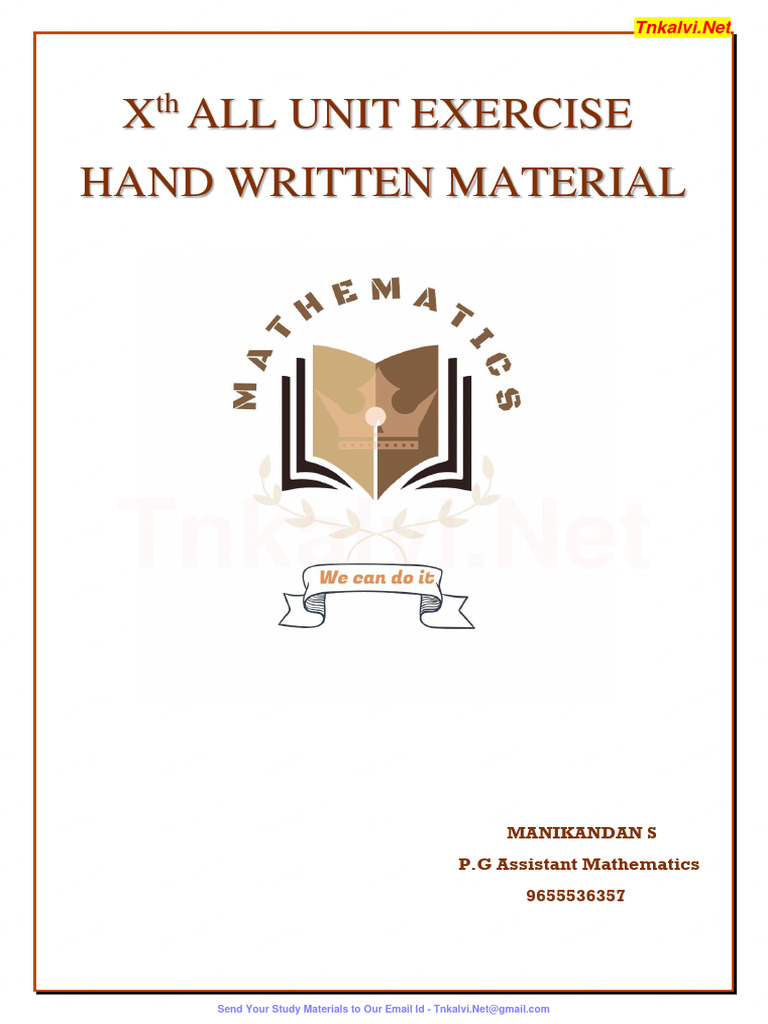 10th Unit Exercise Pdf