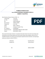 Formulir Pernyataan Registrasi Sasaran Vaksinasi Covid-19 NOMOR: P-095CPFG6